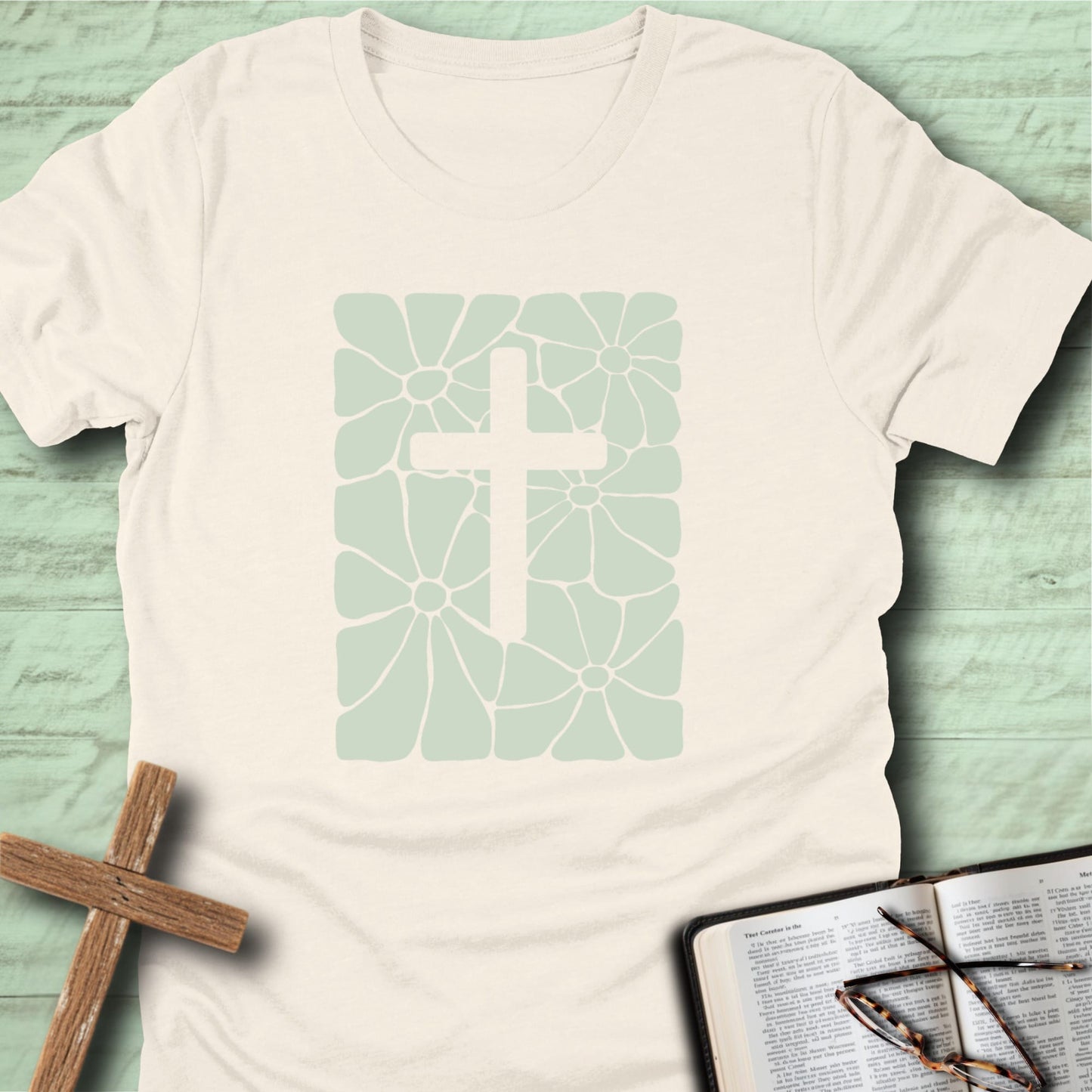 Floral Cross T-Shirt