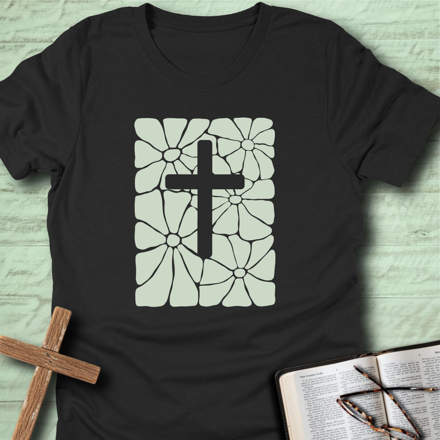 Floral Cross T-Shirt