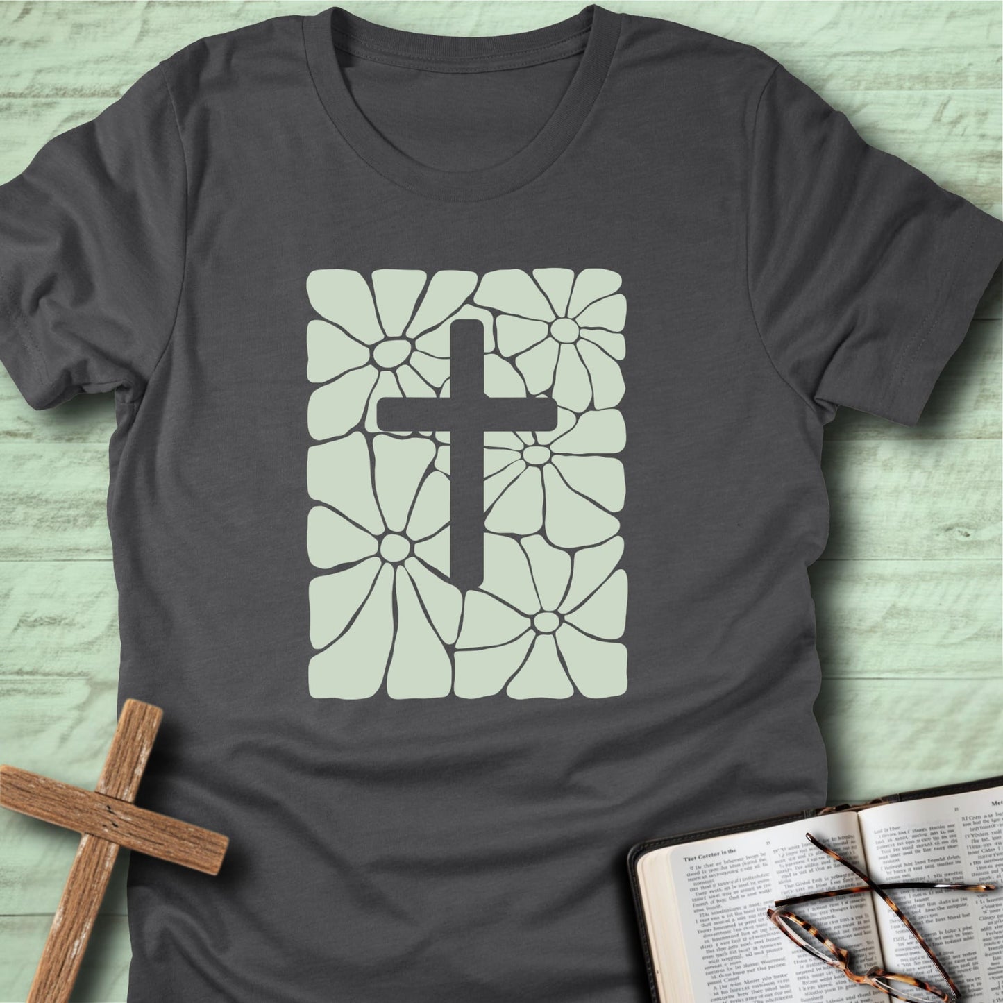 Floral Cross T-Shirt
