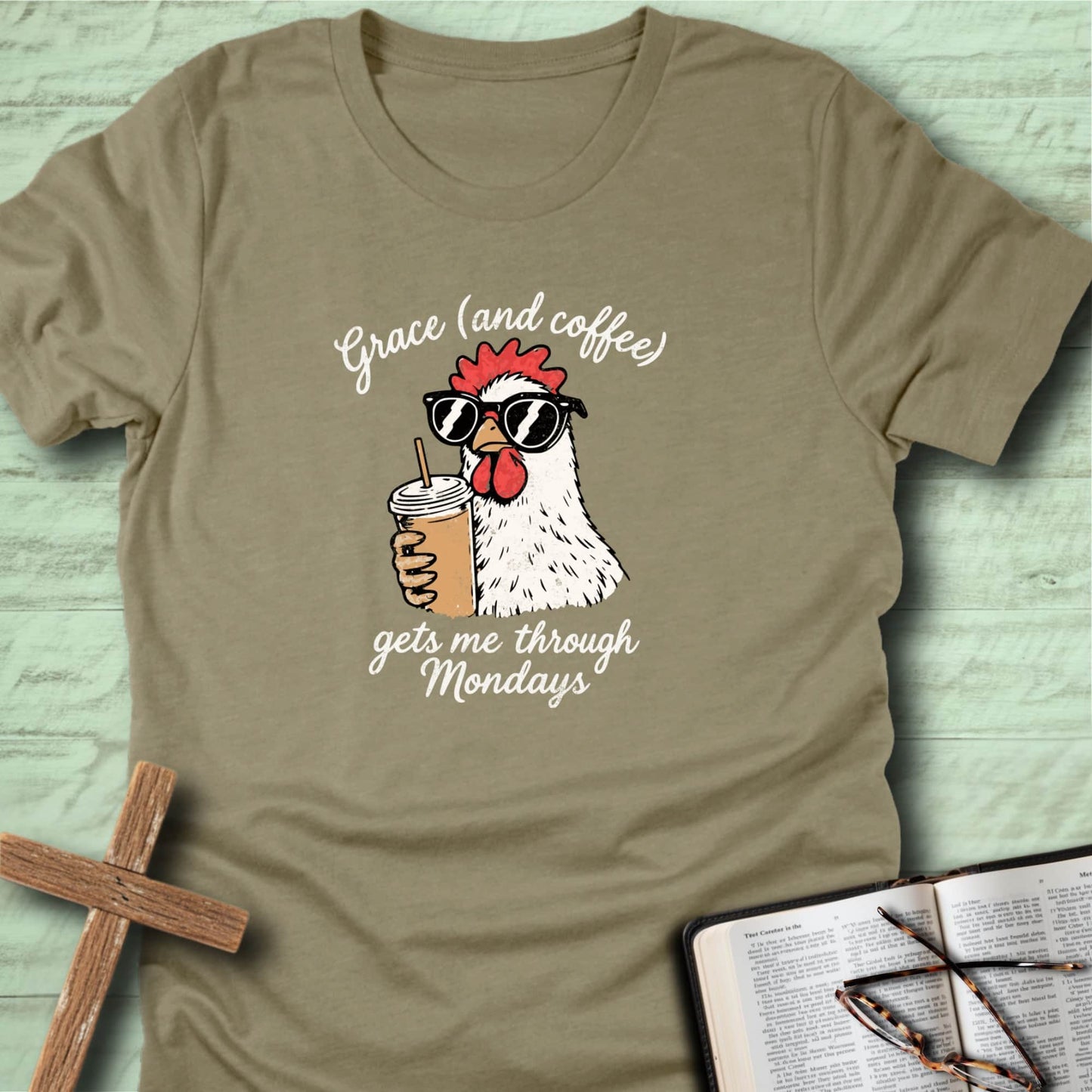 Grace and (coffee) gets me through Mondays T-Shirt