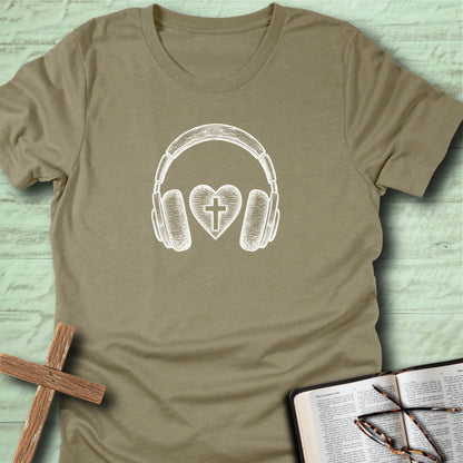 Headphones & Heart T-Shirt