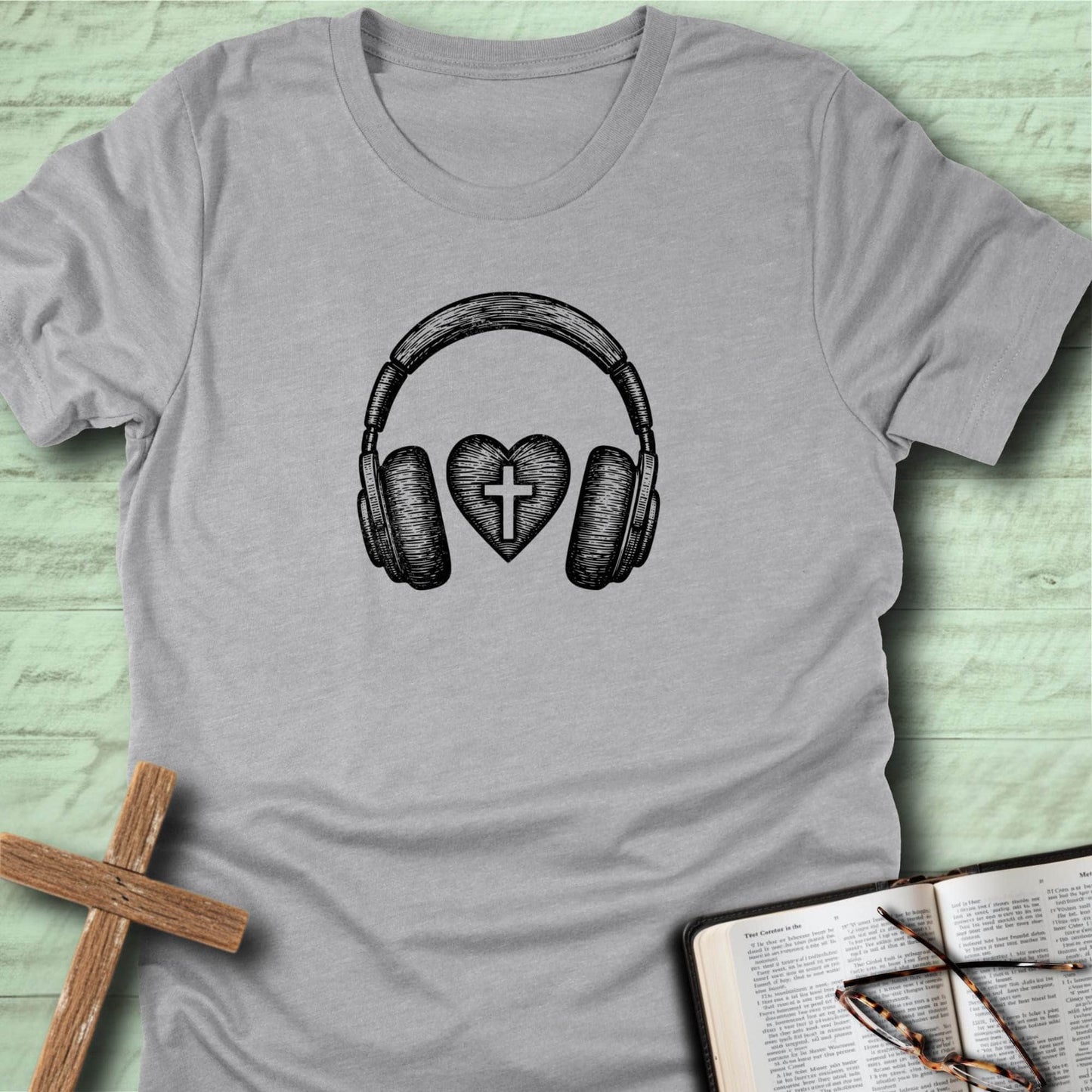 Headphones & Heart T-Shirt