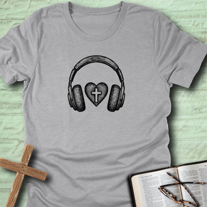Headphones & Heart T-Shirt